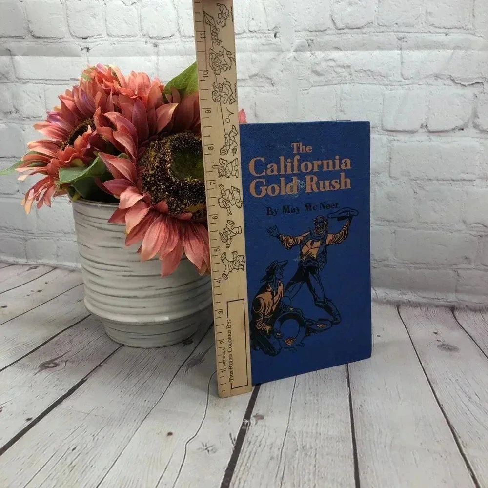 vtg 1950 hardback book California gold rush western americana history decor